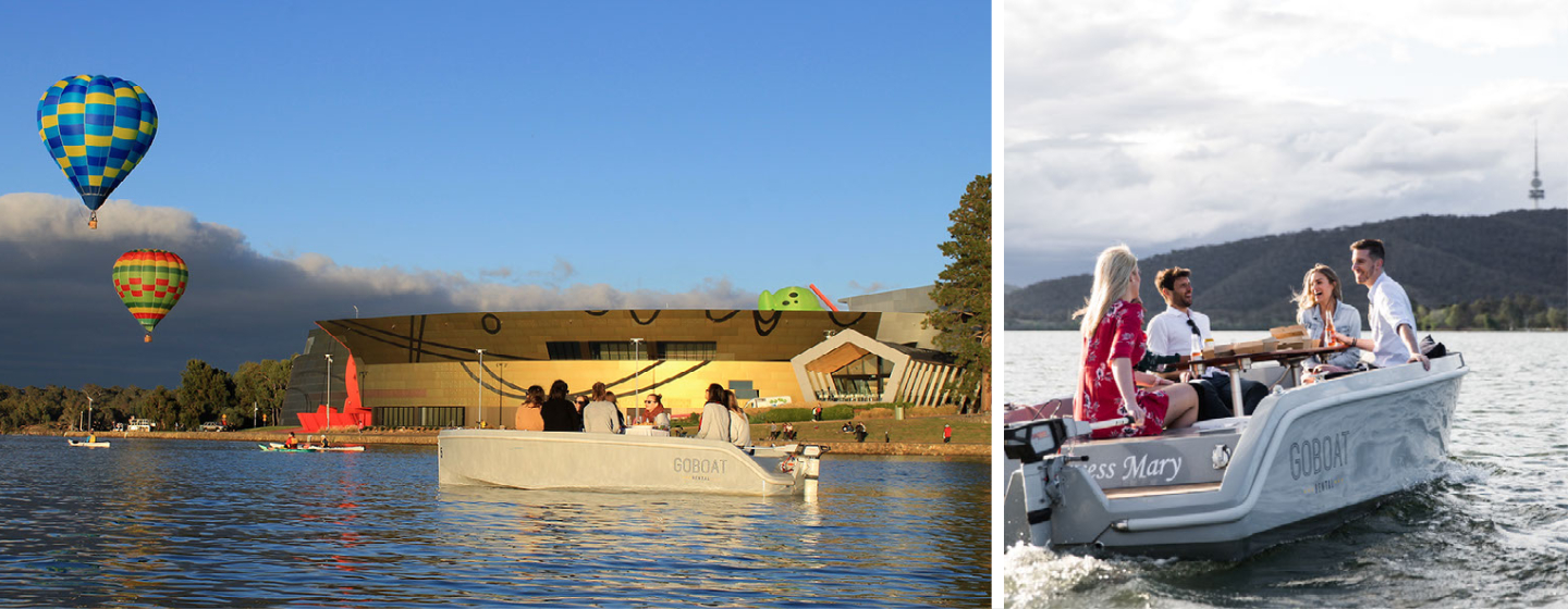 GoBoat Electric Picnic Boat Hire in Canberra