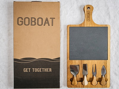 GOBOAT Cheese Board and Knife Set