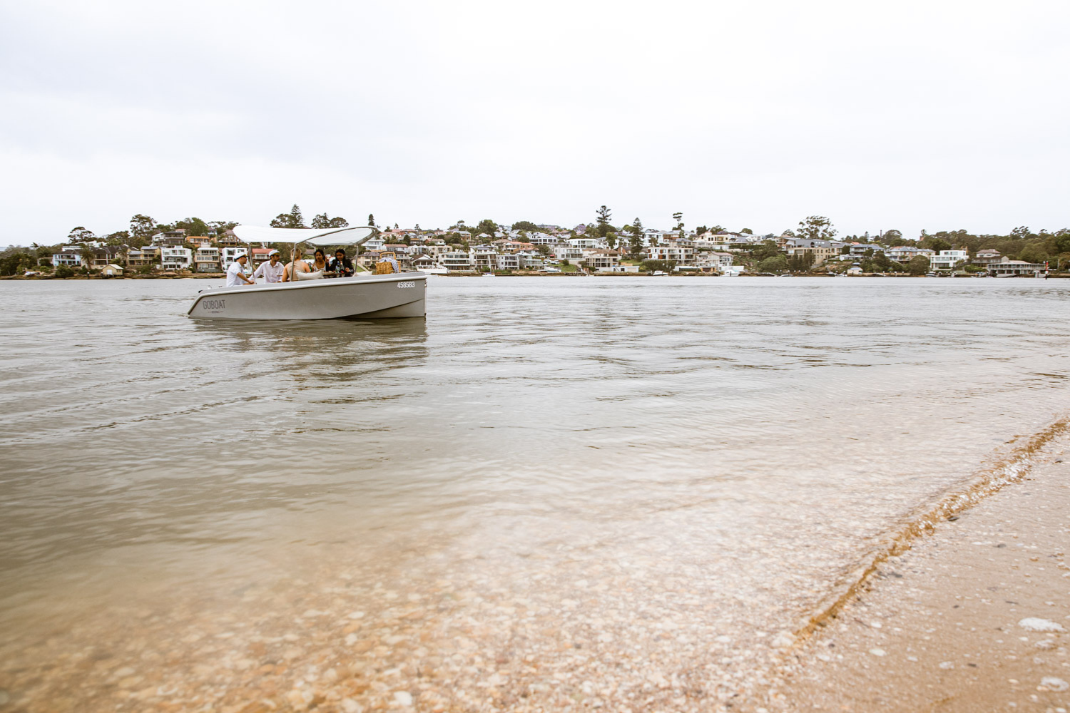 GoBoat floating near shore at Cabarita Point